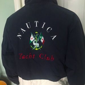 Vintage Nautica Yacht Club Reversible Bomber L